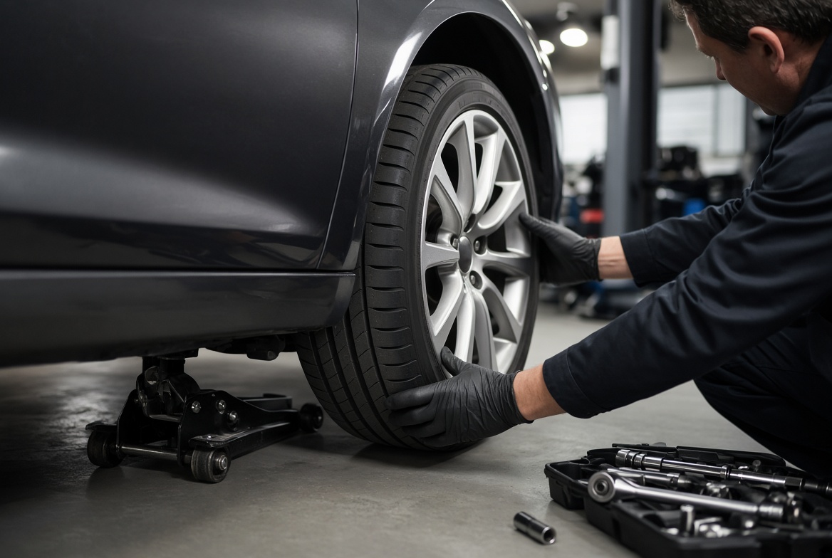 Four wheel alignment and tracking service